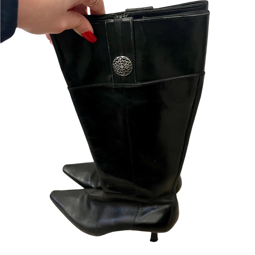 Tahari tall black boots size 9